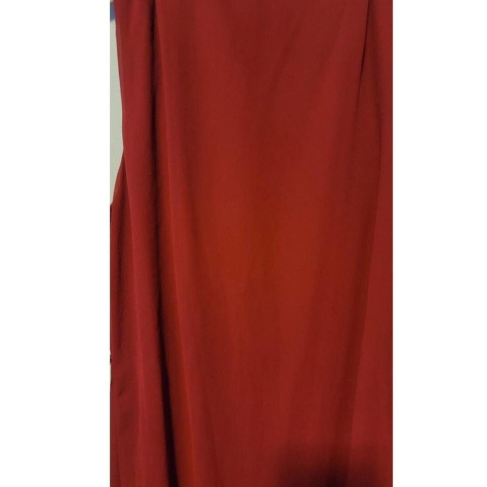 Iz Byer Burnt Orange High Mock Neck 60smini Dress - Picture 8 of 9